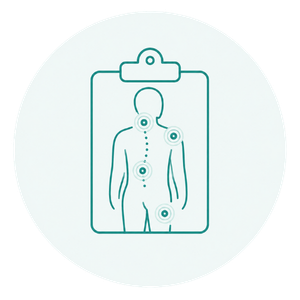 Icon für Beschwerdebilder und Physiotherapie bei Schmerzen