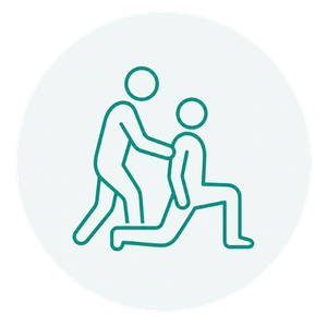 Icon für medizinische Trainingstherapie und aktives Training